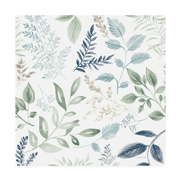 Trademark Fine Art 'Sketchbook Garden Pattern III Cool' Canvas Art by Danhui Nai