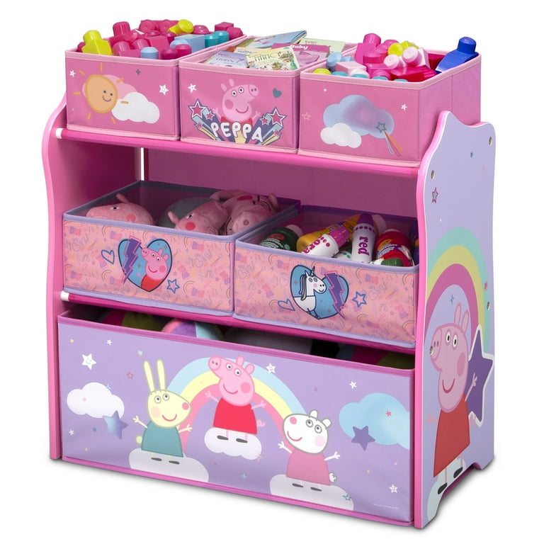 Peppa Pig 6 Bin Design and Store Toy Organizer by Delta Children