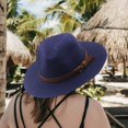 thumbnail image 6 of Bohemia Wide Hat Panama Adjustable Straw Hats for Holiday Dark Dark, 6 of 7