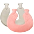 thumbnail image 1 of 1L U-shaped Neck Rubber Odorless Hot Water Bottle with Fleece Cover and Lid Hot Compress, Shoulder Warmer and Neck Protector, Water Injection Rubber Hot Water Bottle, 1 of 9