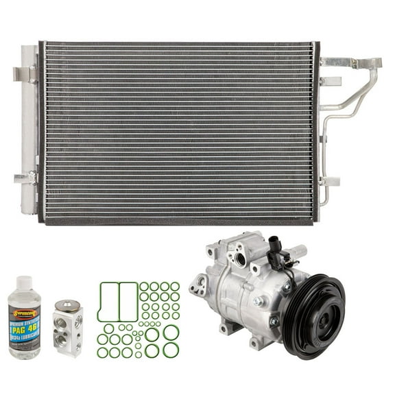 For Hyundai Elantra 2009 2010 AC Compressor w/ A/C Condenser & Repair Kit - BuyAutoParts