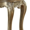 thumbnail image 4 of Benzara Wooden End Table With Marble Top, Gold, 4 of 9