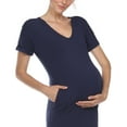 thumbnail image 4 of White Mark Women's Maternity V-neck Maxi Dress, 4 of 5