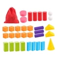 thumbnail image 3 of Xuanheng Geometric Solids Learning Toys Geometry Set for Elementary Home Kindergarten 32 pieces Geometric, 3 of 8