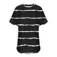 thumbnail image 3 of Fiudx Ofertas de La Semana Camiseta de Manga Corta Grande con Cuello Redondo Plisada y Cintura de Manga Corta Informal a La Moda para Mujer, 3 of 6