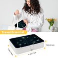 thumbnail image 5 of Constellation Travel Jewelry Box Organizer Necklace Portable Case Holder Storage Display Stand PU Leather with Removable Compartment, 5 of 6