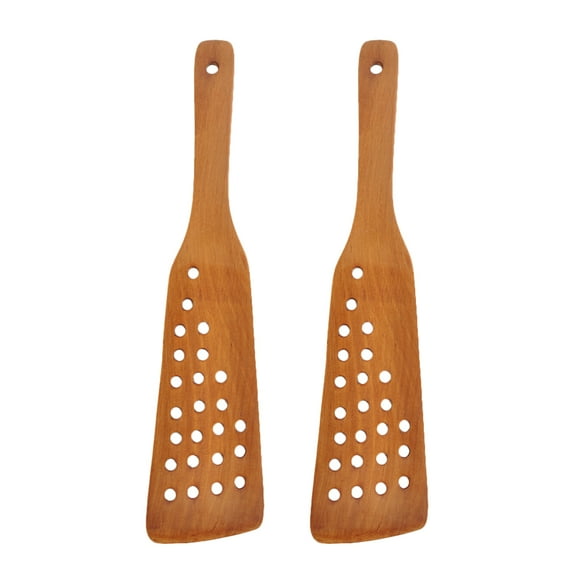 2 Pcs Wooden Frying Spatula Kitchen Sets Cooking Flipper Pancake Cookware Wok Korean