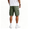 thumbnail image 6 of BRANROY Mens Designer Cargo Shorts Relaxed - Elastic Waist Multi‑Pocket Casual Shorts, Ideal for Running Shorts, Hiking Shorts, and Beach Shorts with Fashionable Style,Army Green,L, 6 of 8
