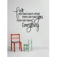 thumbnail image 1 of Family We have Everything Cute Quotes & Sayings Wall Decal Decoration We Have You Nursery Wall Quote Lasts Years and Easily Removable - Size: 14 In(W) x 30 In(H), 1 of 3