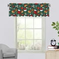 thumbnail image 2 of Beautynvta Christmas Curtains Valance, 54x17.7 Inch Exquisite Christmas Poinsettia Garland Printed Window Valance Curtains, Christmas Short Curtain Drapes for Kitchen Living Room Bedroom, 2 of 6