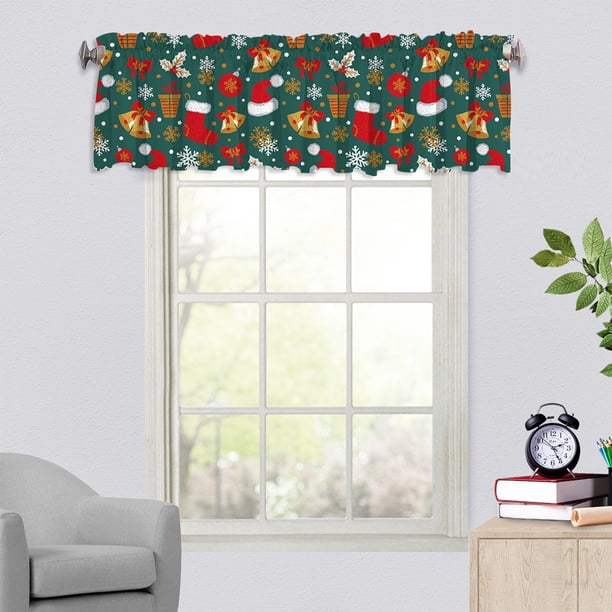 Imprescindible para Navidad 137X45Cm/53.9X17.7 Pulgadas. Exquisita Cortina Navideña para Ventanas. Decora Tu Ventana con El Espíritu Navideño.