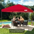 thumbnail image 6 of Best Choice Products 12x12ft Easy Setup Pop Up Canopy w/ 1-Button Setup, Wheeled Case, 4 Weight Bags - Red, 6 of 8
