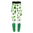 thumbnail image 4 of lcziwo Sales Today, St Patricks Day Leggings for Women Casual Stretchy High Waisted Yoga Pants Funny Shamrock Print Running Leggings Full Length Tight Trousers Green S, 4 of 8