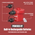 thumbnail image 4 of Coleman EasyFlate Rechargeable Electric Air Pump, Portable Inflator with 3 Adapters, 4 of 7