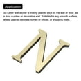 thumbnail image 4 of Uxcell 3D Acrylic Alphabet Mirror Wall Stickers Letter N Self Adhesive Letter Sign for Home Decoration Light Gold, 4 of 7