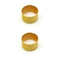 thumbnail image 4 of bedienty Knitting Rings Finger for Protection Thimble Adjustable Sewing Loop Specially-designed Crochet Tools for Home Yarn Crafts Normal Gold Ring 2Set, 4 of 6