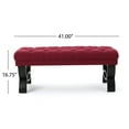 thumbnail image 2 of GDF Studio Reddington Fabric Ottoman Bench, Deep Red, 2 of 9