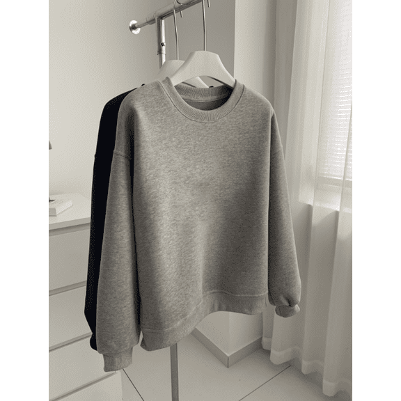 Embroidered Custom Pullover Fleece Sweatshirt for Women, Loose Fit, Thick and Warm Coat