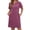 Wine Red, variant on Fantaslook Short Sleeve Womens Summer Dresses Casual Button Tunic Dress with Pockets