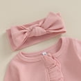 thumbnail image 3 of Suéter de punto Romper MozikQin para bebé niña recién nacida, color rosa, 3 of 7