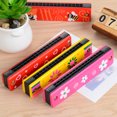 thumbnail image 3 of 16 Hole Wooden Color Harmonica with Case for Beginner Students Kids, 3 of 6
