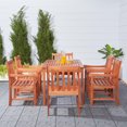 thumbnail image 3 of Malibu Outdoor 7-piece Wood Patio Dining Set, 3 of 7