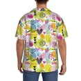 thumbnail image 5 of Cauagu Tropical Pineapples Men's Short Sleeve Button Down Hawaiian Shirt for Men Bowling Shirts Casual Summer Beach Shirt,Large, 5 of 6