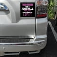 thumbnail image 2 of DistinctInk Custom Bumper Sticker - 6" x 6" Decorative Decal - Black Background - Tough Enough to be a Football Mom Love It, 2 of 2