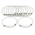 thumbnail image 2 of 10 Piezas de Brazaletes Expandibles de Acero Inoxidable 304 Zulema Hechos a Man Brazaletes en blanco, 2 of 8