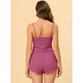 thumbnail image 4 of DARING DIVA Women's Spaghetti Strap Pajama Sets M Rose Red, 4 of 6