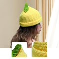 thumbnail image 6 of 1 Piece Knit Hat for Women Trendy Lightweight Lemon Fruit Design Crochet Beanie Outdoor Cap, 6 of 9