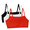 Black/ White/ Red hot, variant on Women's Spaghetti Strap Cotton Sports Bra, 3-Pack, Style-9036