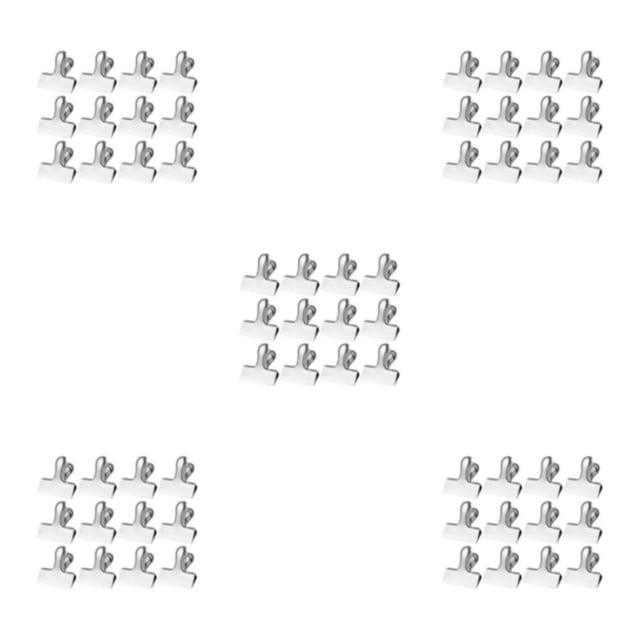 Billuyoard 12x Clips para bolsas de acero inoxidable fáciles de usar que preservan la frescura de los aperitivos Clips para bolsas con virutas de Type2 NO2