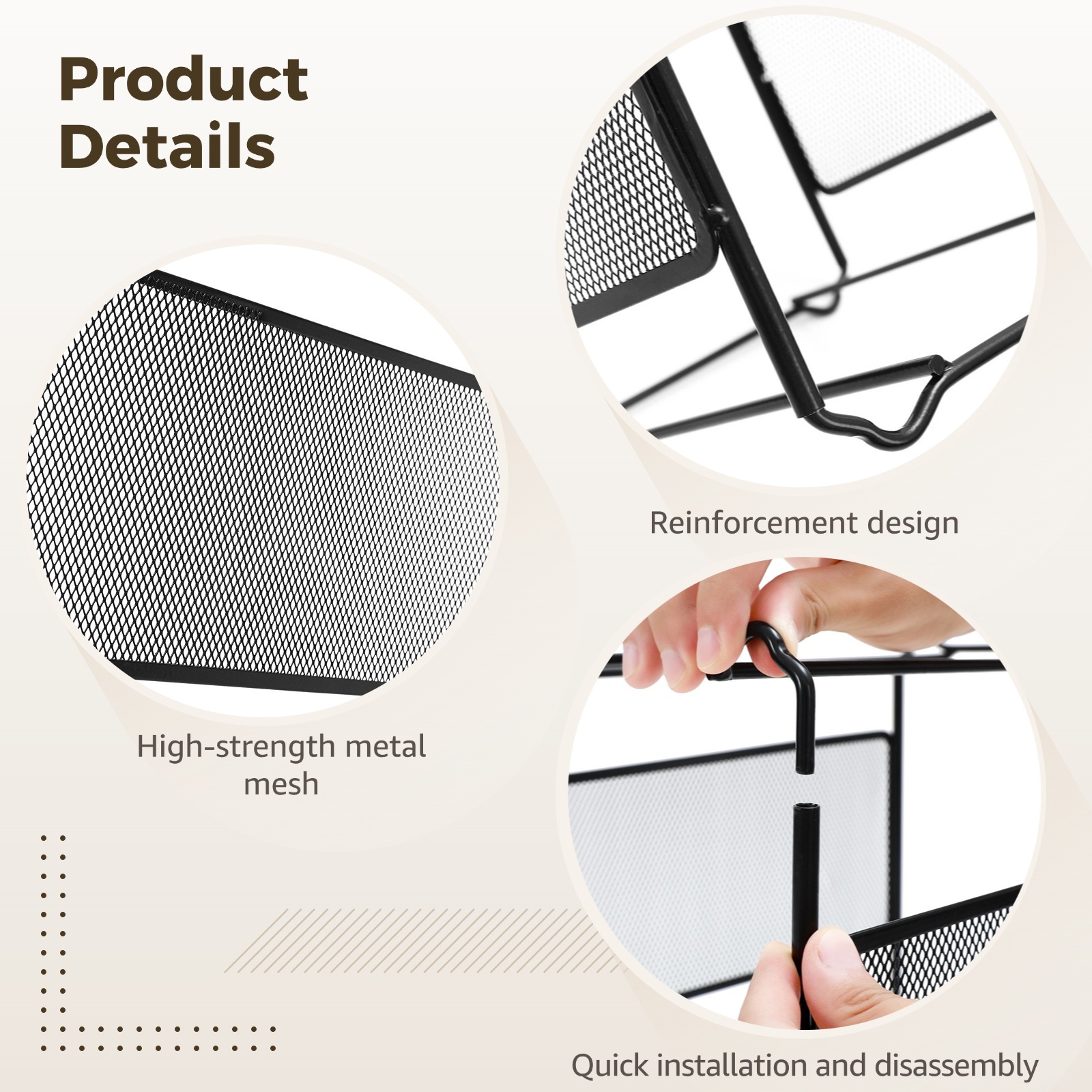 2 Pack Hanging Mesh File Folder Organizer, Detachable Metal Storage Baskets for Desk, Letter Size Document Holder, Office Home Space Saving Desktop Shelf