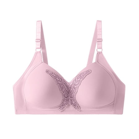 WCMZJ Lace Bra for Womens Plus Size Wireless Comfort Brassiere Sexy Bras Light Padded Lingerie