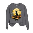 thumbnail image 6 of Kaliqueen Halloween Sweatshirts for Women Spooky Season Funny Long Sleeve Graphic Crewneck Pullover Tops Loose Fit Holiday Outfits with Multi Print, 6 of 6