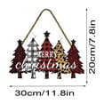 thumbnail image 2 of Christmas Door Sign Christmas Tree Hanging Sign Rustic Wooden Plaque Farmhouse Style Holiday Wall Decor with Rope as shown One Size, 2 of 4