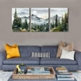 thumbnail image 2 of FCCUYE d Green Mountain Wall Art Set of 3, Misty Forest Pictures Wall Decor Neutral Nature Paintings Modern landscape Canvas Prints Sunrise Artwork for Living Room Office Hallway 12x16 in, 2 of 7