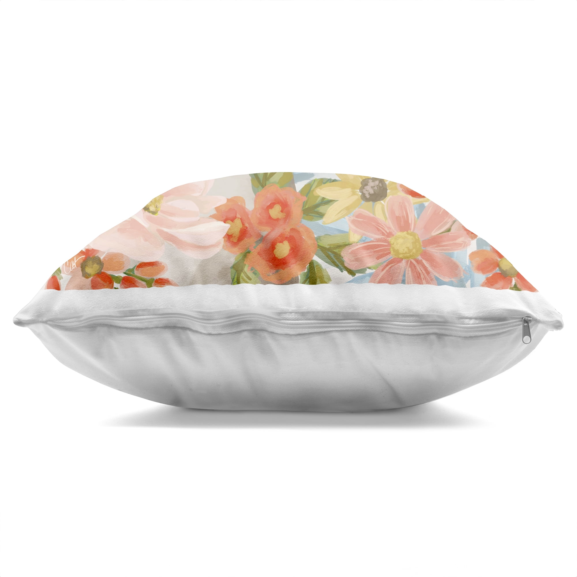 Stupell Industries Bunny Among The Blooms Decorative Printed Throw Pillow, design by Cat Thurman Designs