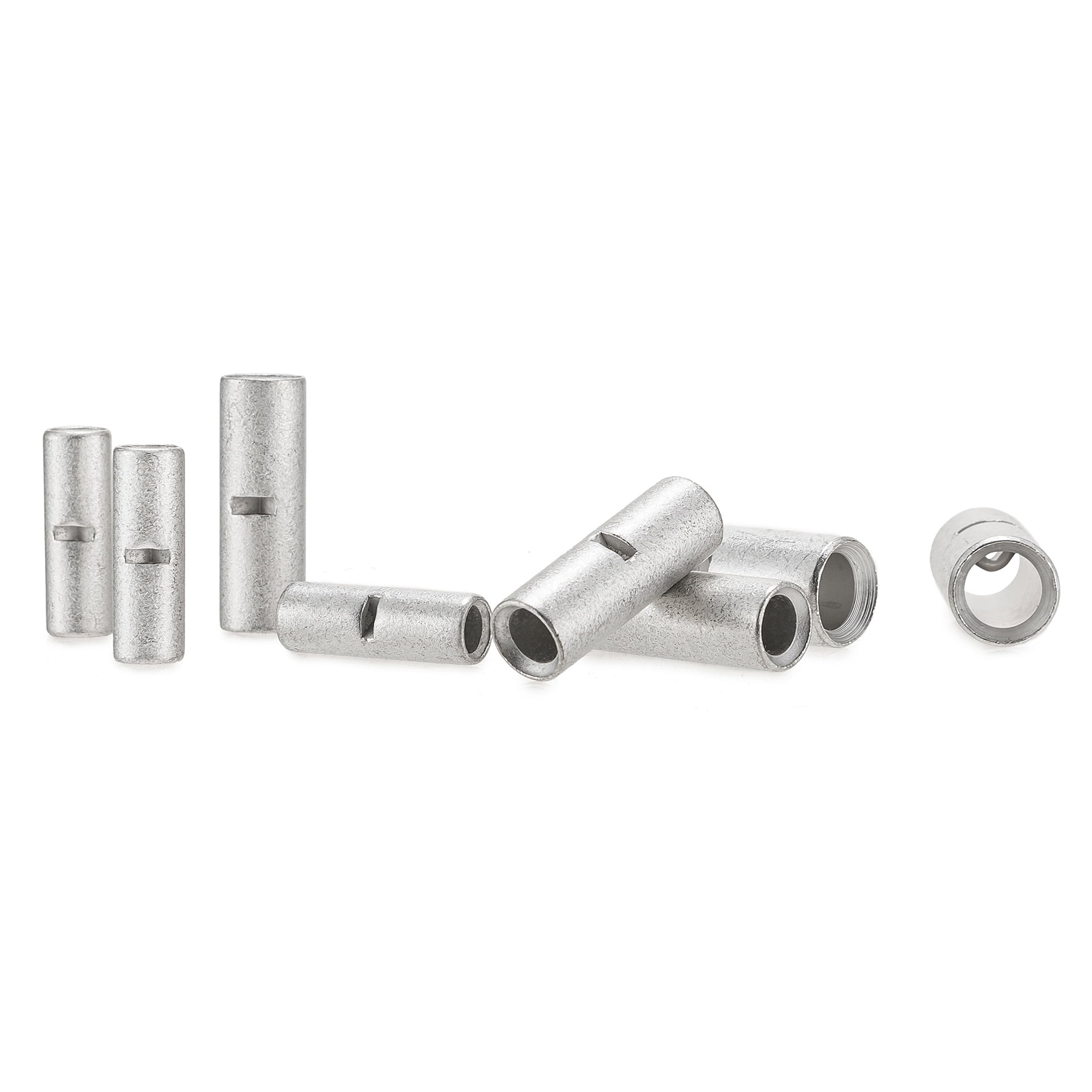 40 PCS BN8 BN14 BN22 AWG Gauge 8 6 4 Tinned Copper Butt Wire Terminal Crimp Connectors Thick Wall