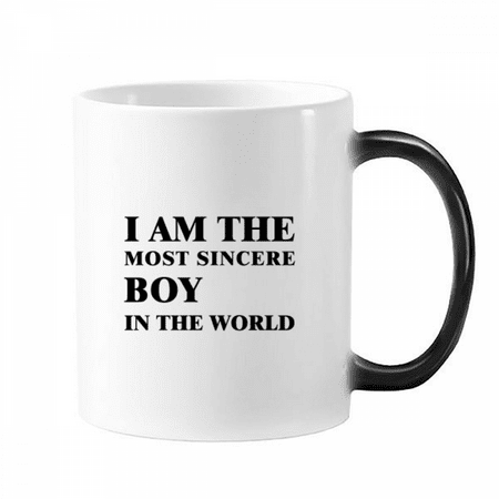 

I Am The Sincere Boy Changing Color Mug Morphing Heat Sensitive Cup With Handles 350 ml
