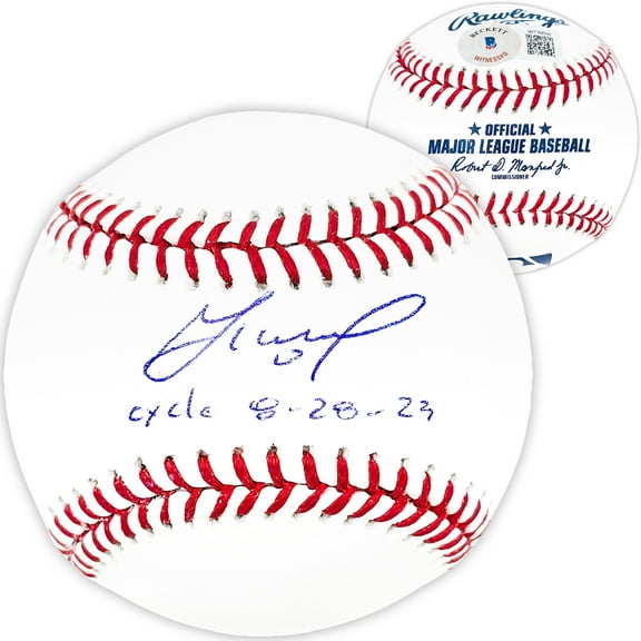 Jose Altuve Autographed Official MLB Baseball Houston Astros "Cycle 8-28-23" Beckett BAS Witness 220568