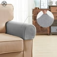 thumbnail image 5 of Luxtrada 2 Piece Furniture Armrest Covers Slipcovers Sofa Chair Arm Protectors (Gray), 5 of 8