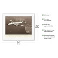 thumbnail image 2 of Lockheed Super G L-1049 Constellation - New York to London 1955 - Vintage Aviation Poster by Clyde Sunderland - Fine Art Rolled Canvas Print 16in x 20in, 2 of 4