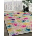 thumbnail image 2 of Ahgly Company Indoor Rectangle Contemporary Tulip Pink Abstract Area Rugs, 2' x 3', 2 of 6