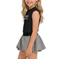thumbnail image 5 of Cethrio Girls Summer Outfit Sets, Cute Sleeveless 2 Piece School Kids Clothing Sets Black Size 8-9T, 5 of 6