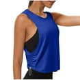thumbnail image 2 of DxhmoneyHX Womens Workout Tank Tops Side Adjustable Drawstring Sleeveless Exercise Running Tops Lightweight Tennis Yoga Athletic Running Shirts, 2 of 8