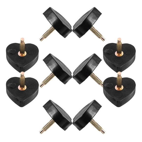 FRCOLOR 5 Pairs Heel Taps for Shoes Heart Shaped High Heel Pads 2.00X2.00X2.00CM Black