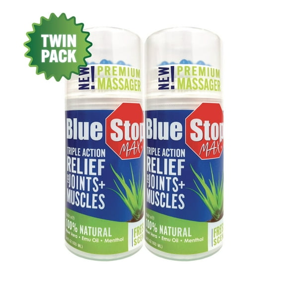 Blue Stop Max for Body Aches Massager Stick, 3.4 fl. oz., 2 pk.