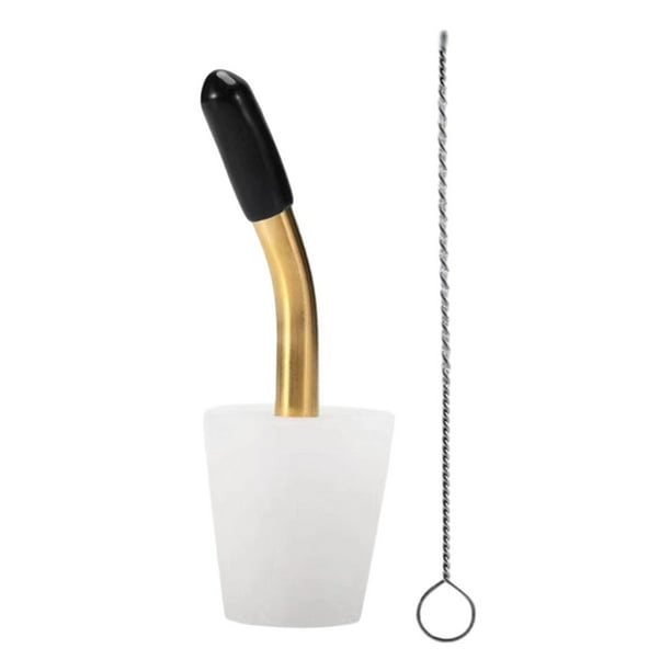 Tapa para boquilla de tetera, boquilla para tetera, conversión de tubería de agua, boquilla de extensión para tetera, boquilla de repuesto para tetera Blanco con pincel DYNWAVEMX Boquilla para hervidor
